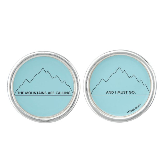 Mountains are Calling cufflinks (Front)