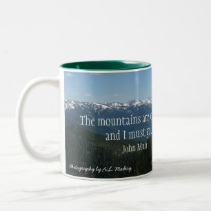 Mountains are Calling (Hurricane Ridge) Two-Tone Coffee Mug