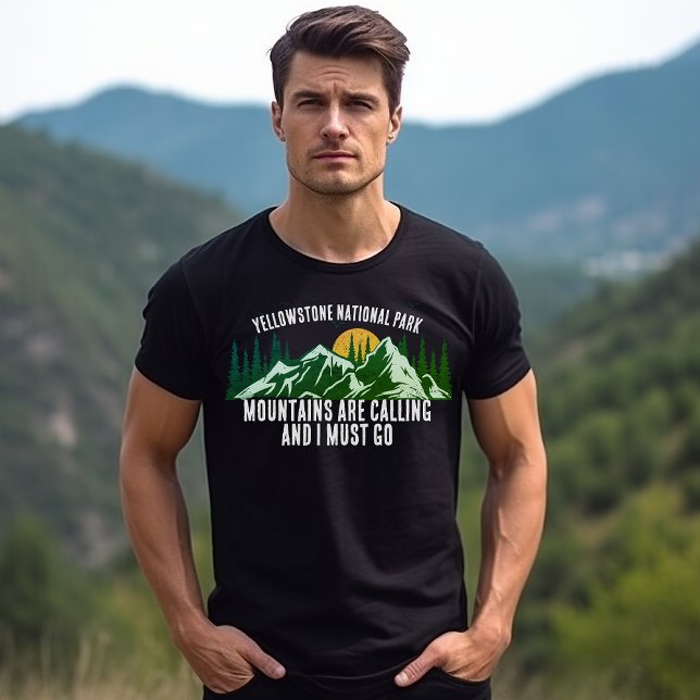 Mountains Are Calling I Must Go Hiking Camping T-Shirt (Creator Uploaded)