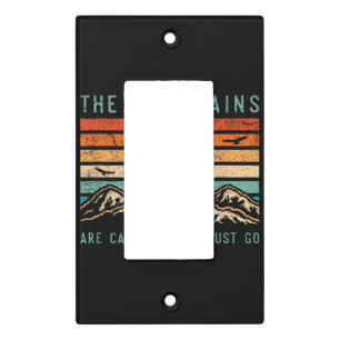 Mountains are Calling & I Must Go Retro Vintage 80 Light Switch Cover