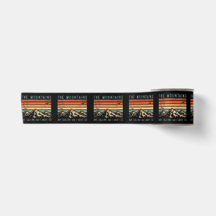 Mountains are Calling & I Must Go Retro Vintage 80 Satin Ribbon