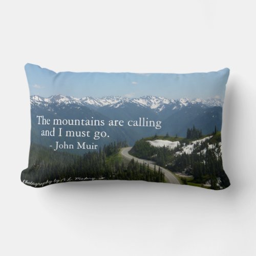 Mountains are Calling Lumbar Pillow