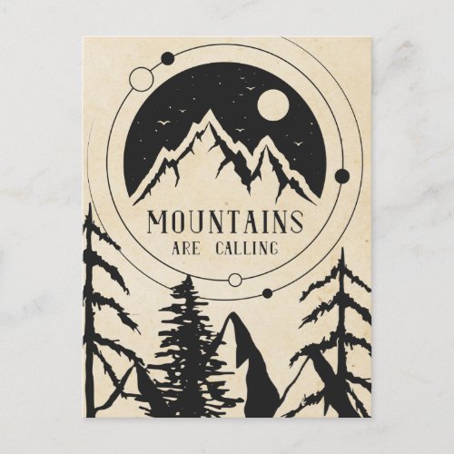 Mountains Are Calling Postcard