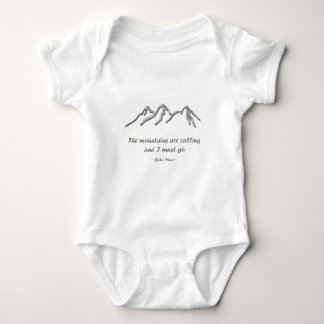 Mountains are calling snowy blizzard baby bodysuit