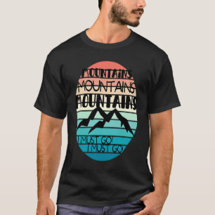 Mountains are Calling Sunsets  Snow Slopes Family  T-Shirt