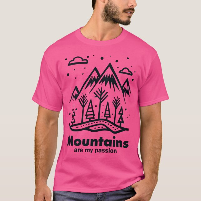 Mountains Are My Passion Active T-Shirt (Front)