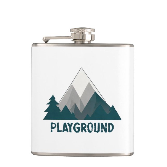 Mountains Are My Playground Flask (Front)