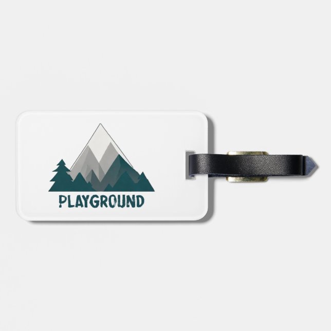 Mountains Are My Playground Luggage Tag (Back Horizontal)