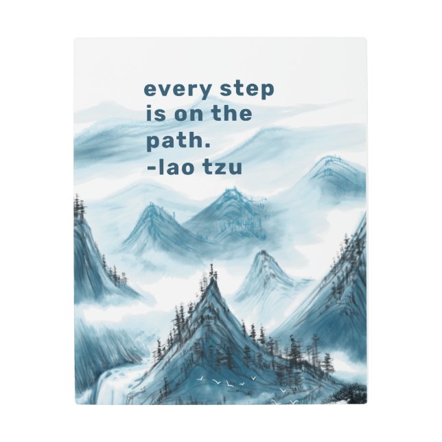 Mountains Art Inspiring Taoism Quote Poster  (Front)