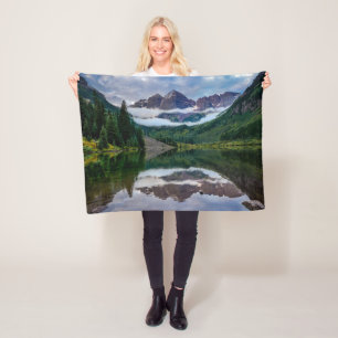 Mountains Aspen Colorado Fleece Blanket