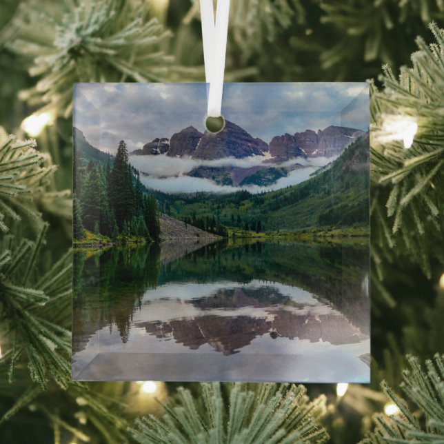 Mountains | Aspen Colorado Glass Ornament (Insitu)