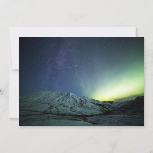 Mountains  Aurora Borealis  Milky Way Alaska Thank You Card