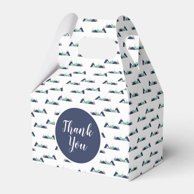 Mountains baby shower favor box (Front Side)