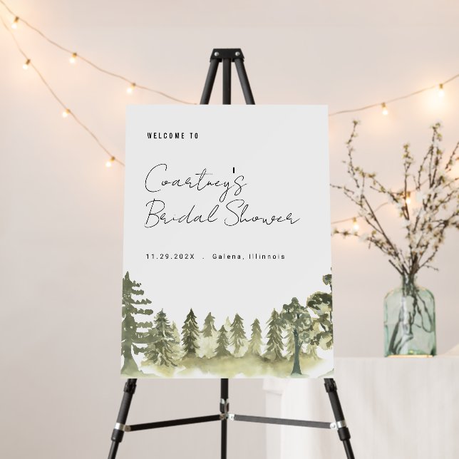Mountains Baby Shower Foam Board (In Situ (Stand))