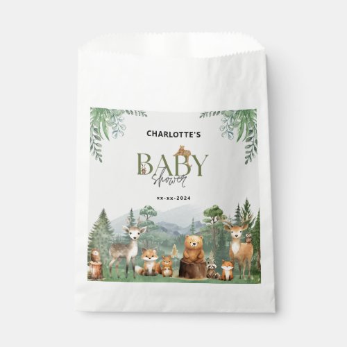 Mountains Baby Shower  Greenery event Favor Bag
