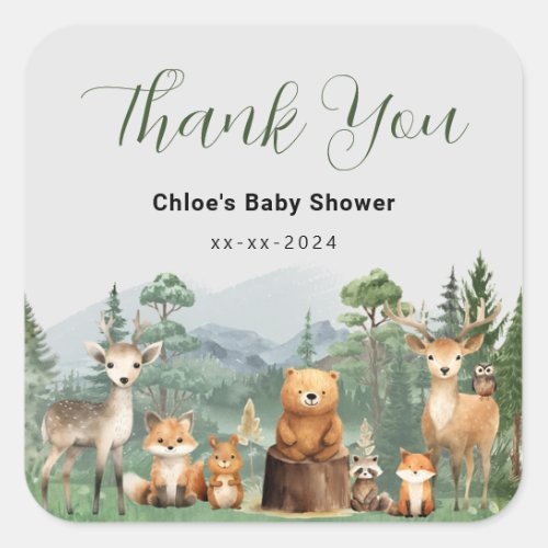Mountains Baby Shower  Greenery event Stickers