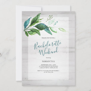 Mountains Bachelorette Party Watercolor Leaves