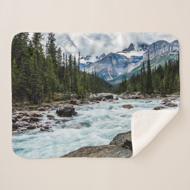 Mountains | Banff National Park Alberta, Canada Sherpa Blanket (Front (Horizontal))