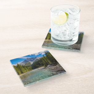 Mountains Banff National Park, Canadian Rockies Glass Coaster