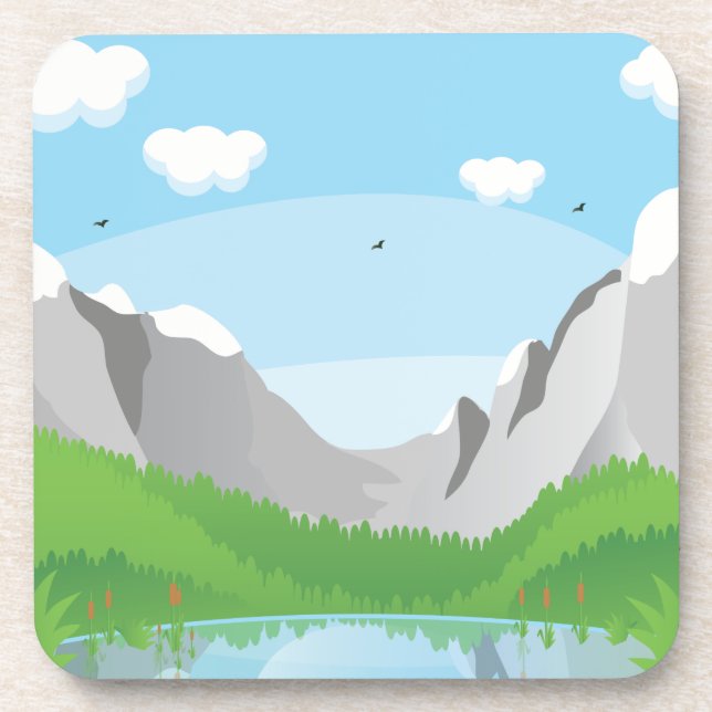 Mountains Beverage Coaster (Front)