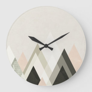 Mountains Beyond Mountains III Large Clock