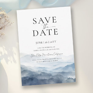 Mountains Blue Ridge Modern Wedding Save the Date Invitation
