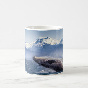 Mountains Breaching Whale Glacier Bay, Alaska Coffee Mug