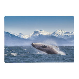 Mountains Breaching Whale Glacier Bay, Alaska Placemat