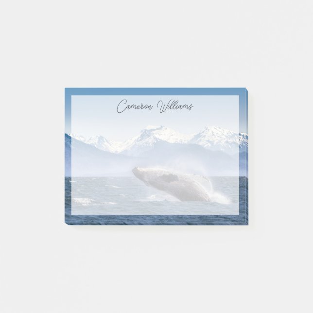 Mountains | Breaching Whale Glacier Bay, Alaska Post-it Notes (Front)