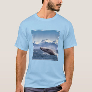 Mountains Breaching Whale Glacier Bay, Alaska T-Shirt