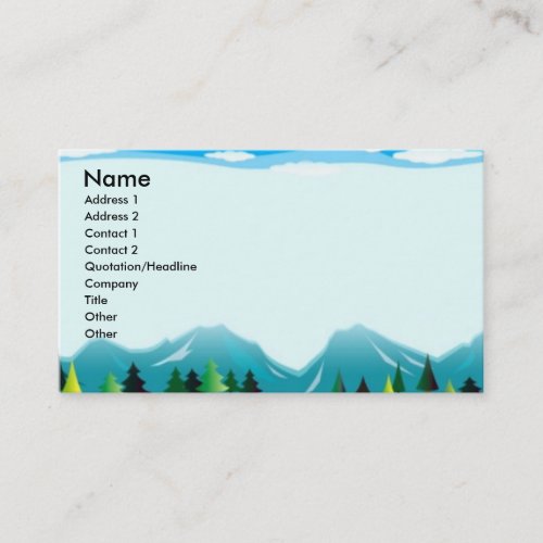 Mountains Business Card