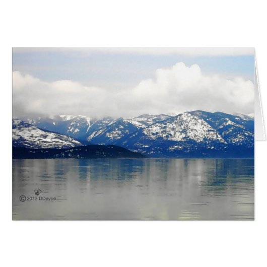 Mountains By The Lake Cards (Front Horizontal)