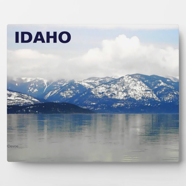 Mountains By The Lake Plaque (Front)