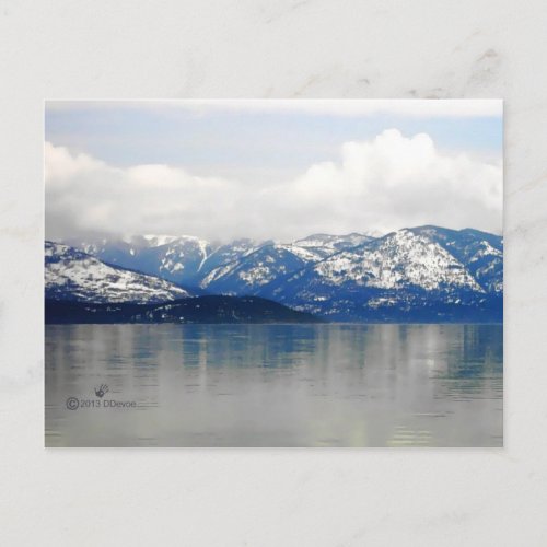 Mountains By The Lake Postcard