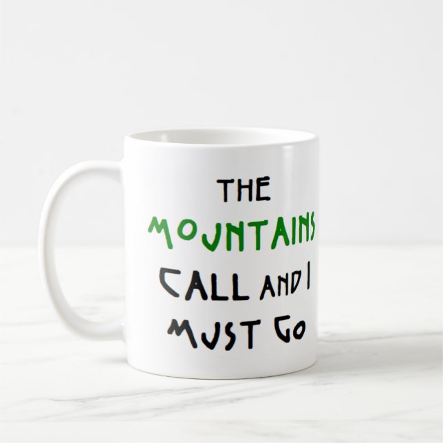 mountains call coffee mug (Left)