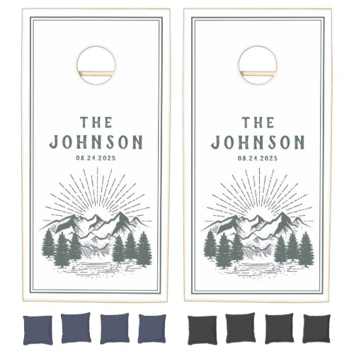 Mountains Camping Cornhole Set