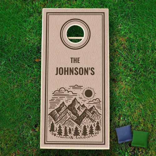 Mountains Camping Cornhole Set