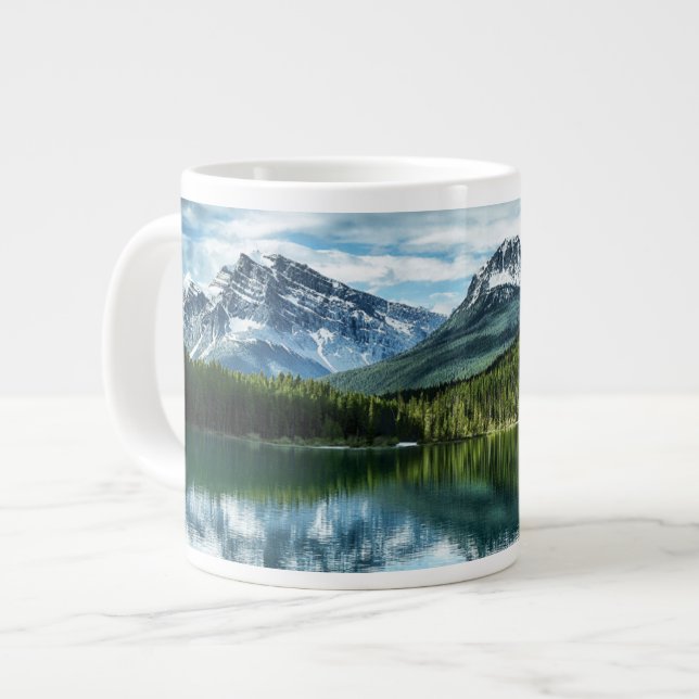 Mountains | Canadian Rockies, Alberta Canada Giant Coffee Mug (Front Left)