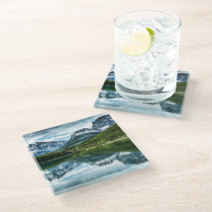 Mountains   Canadian Rockies, Alberta Canada Glass Coaster