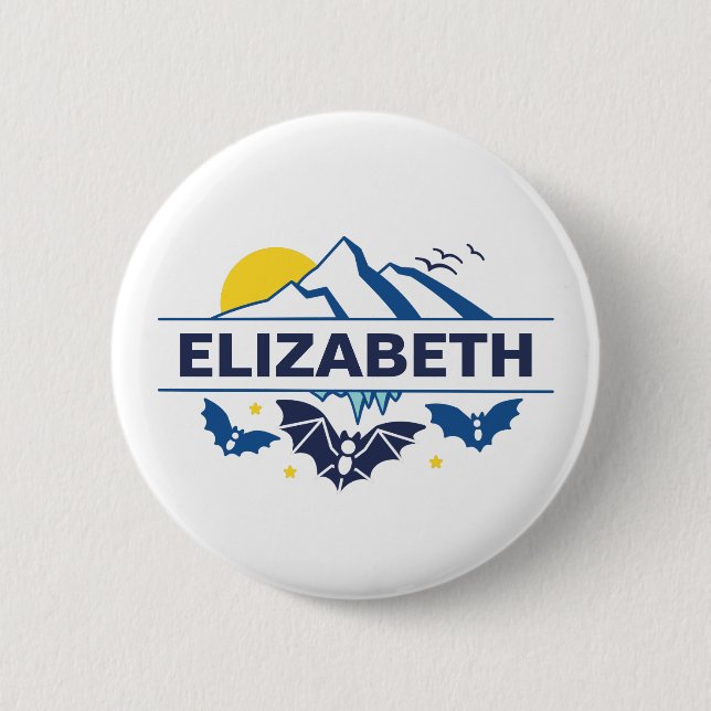 Mountains Caves Adventure - Speleology Outdoors Button (Front)