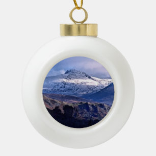 MOUNTAINS CERAMIC BALL CHRISTMAS ORNAMENT