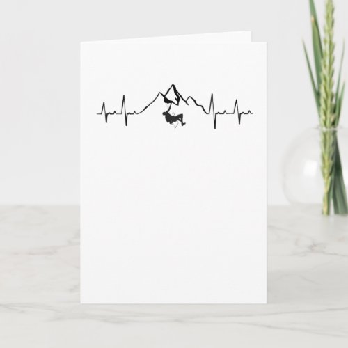 Mountains Climbing Heartbeat Card