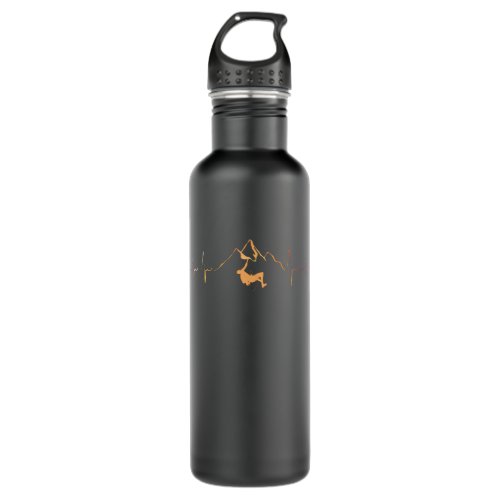 Mountains Climbing Heartbeat Stainless Steel Water Bottle