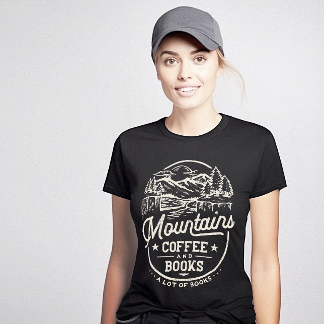 Mountains Coffee Books Vintage T-Shirt (Mountains Coffee Books Vintage T-Shirt)