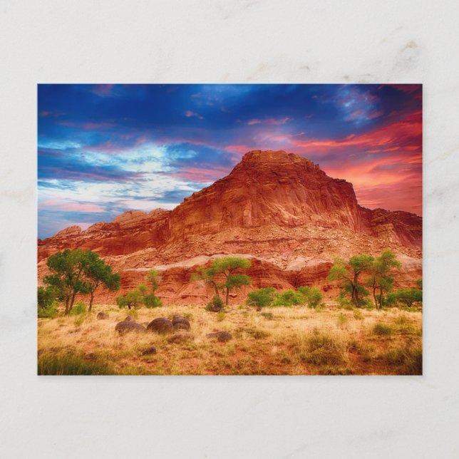 Mountains Desert Canyons Sunset Postcard (Front)