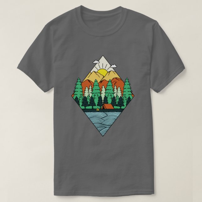 Mountains Diamond T-Shirt (Design Front)