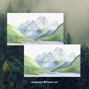 Mountains - display shower enclosure card