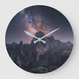 Mountains Dolomites Mountains, Italy Large Clock
