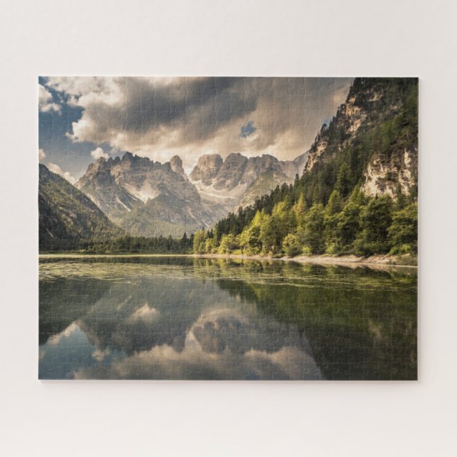 Mountains | Dürrensee Lake, Dolomites, Italy Jigsaw Puzzle (Horizontal)