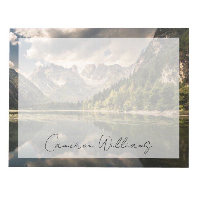 Mountains | Dürrensee Lake, Dolomites, Italy Notepad (Front)